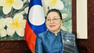 La embajadora de Laos en Vietnam, Khamphao Ernthavanh. (Foto: VNA)