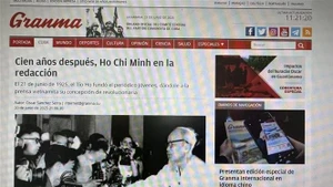 El artículo publicado en el periódico Grama (Foto: VNA)