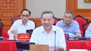El secretario general del Partido Comunista de Vietnam, To Lam To Lam, habla en la cita. (Foto: Nhan Dan)