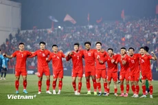 La selección nacional de Vietnam ha escalado tres posiciones hasta el puesto 107 del mundo y el 19 de Asia en la última clasificación de la FIFA. (Foto: VNA)