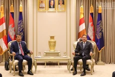 Escena de la reunión. (Foto: Nhan Dan)