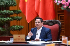 El primer ministro de Vietnam, Pham Minh Chinh, habla en el evento (Foto: Nhan Dan)