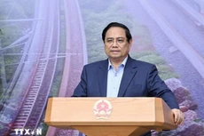 El primer ministro Pham Minh Chinh habla en la cita (Foto: VNA)