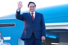 El primer ministro Pham Minh Chinh partió de Moscú rumbo a Vietnam, concluyendo con éxito su visita oficial a Rusia. (Foto: Duong Giang/TTXVN)