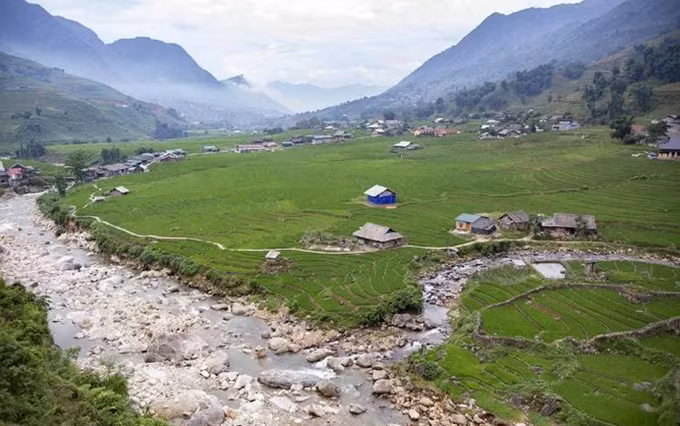 El apacible paisaje en el valle de Ta Van- Lao Chai 