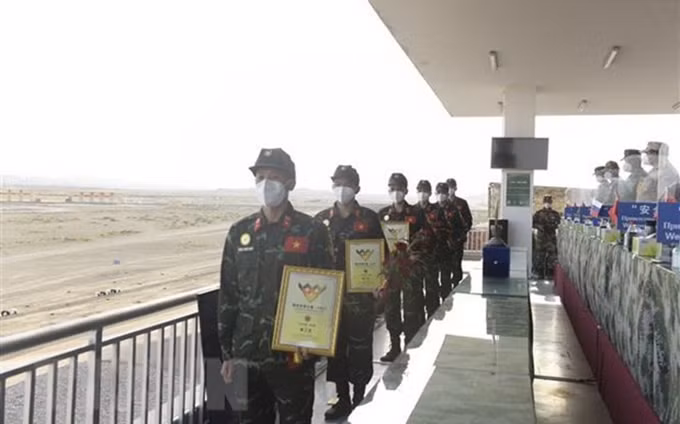 Delegación del Ejército Popular de Vietnam en los Juegos Militares Internacionales (Army Games) 2021 (Fuente: VNA)