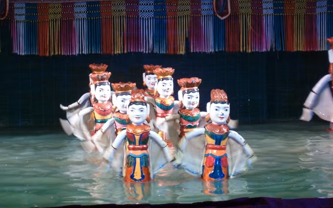 Espectáculo de marionetas acuáticas, arte escénica tradicional vietnamita