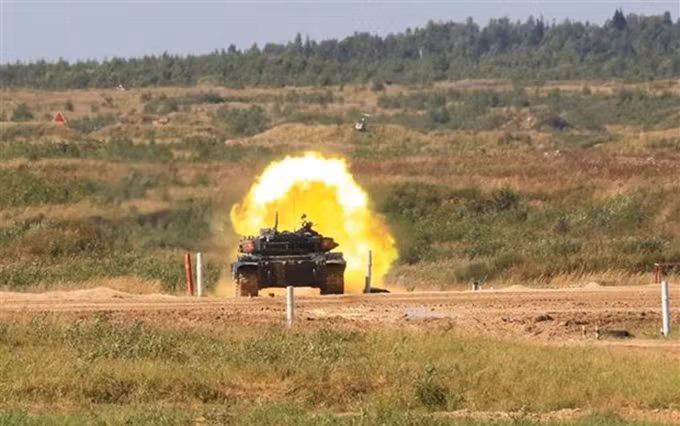 Equipo de tanque vietnamita logra resultado destacado en Army Games 2022. (Fotografía: VNA)