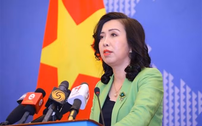La portavoz del Ministerio de Relaciones Exteriores de Vietnam, Le Thi Thu Hang. (Fotografía: VNA)