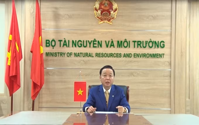 El ministro de Recursos Naturales y Medio Ambiente de Vietnam, Tran Hong Ha. (Fotografía: VNA)