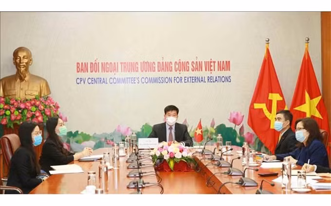 Delegación de Vietnam en la reunión. (Fotografía: VNA)