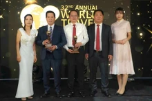 Representantes de Vietnam en el acto de premiación. (Foto: VOV)
