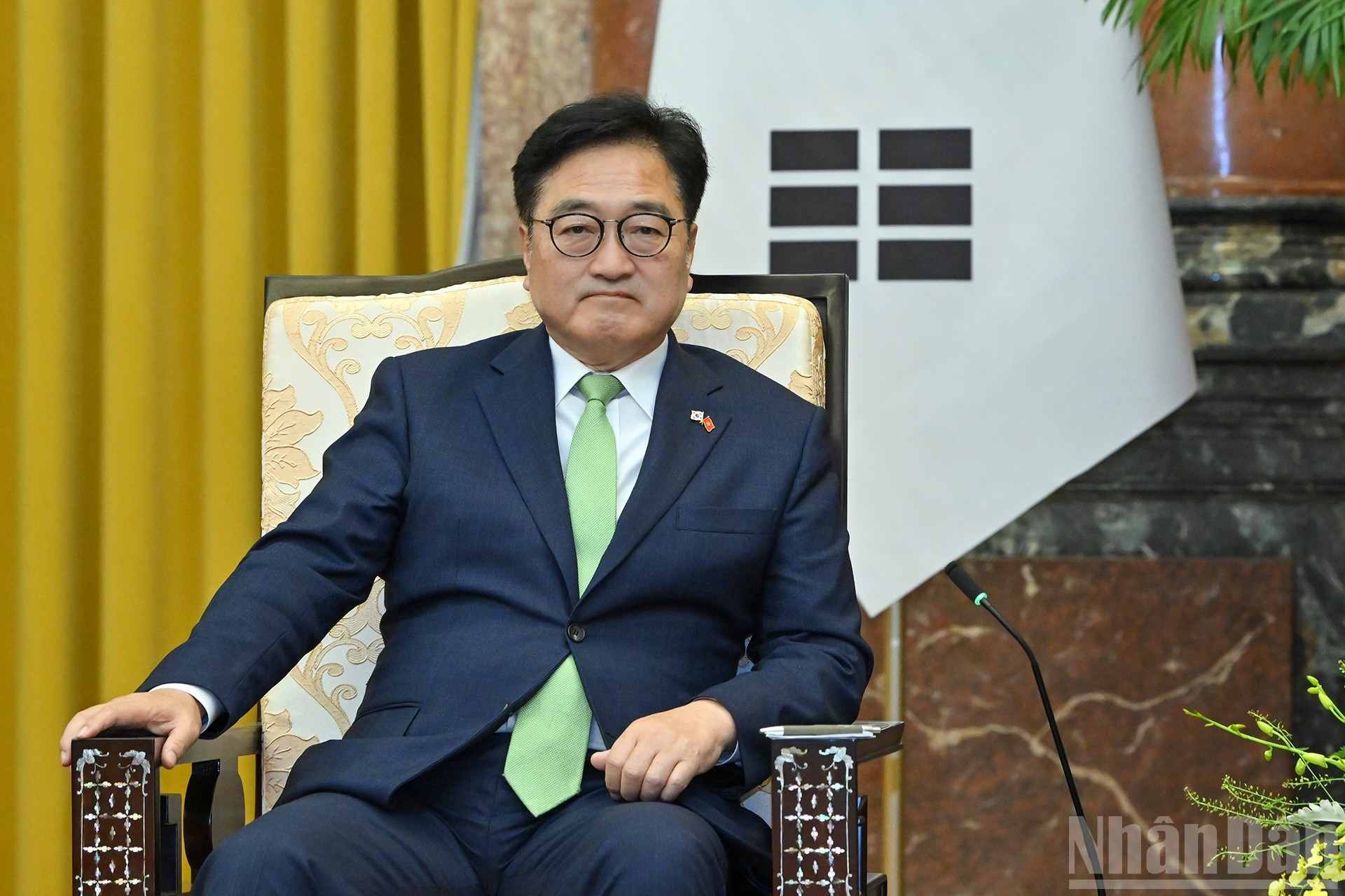 El presidente de la Asamblea Nacional de Corea del Sur, Woo Won Shik.