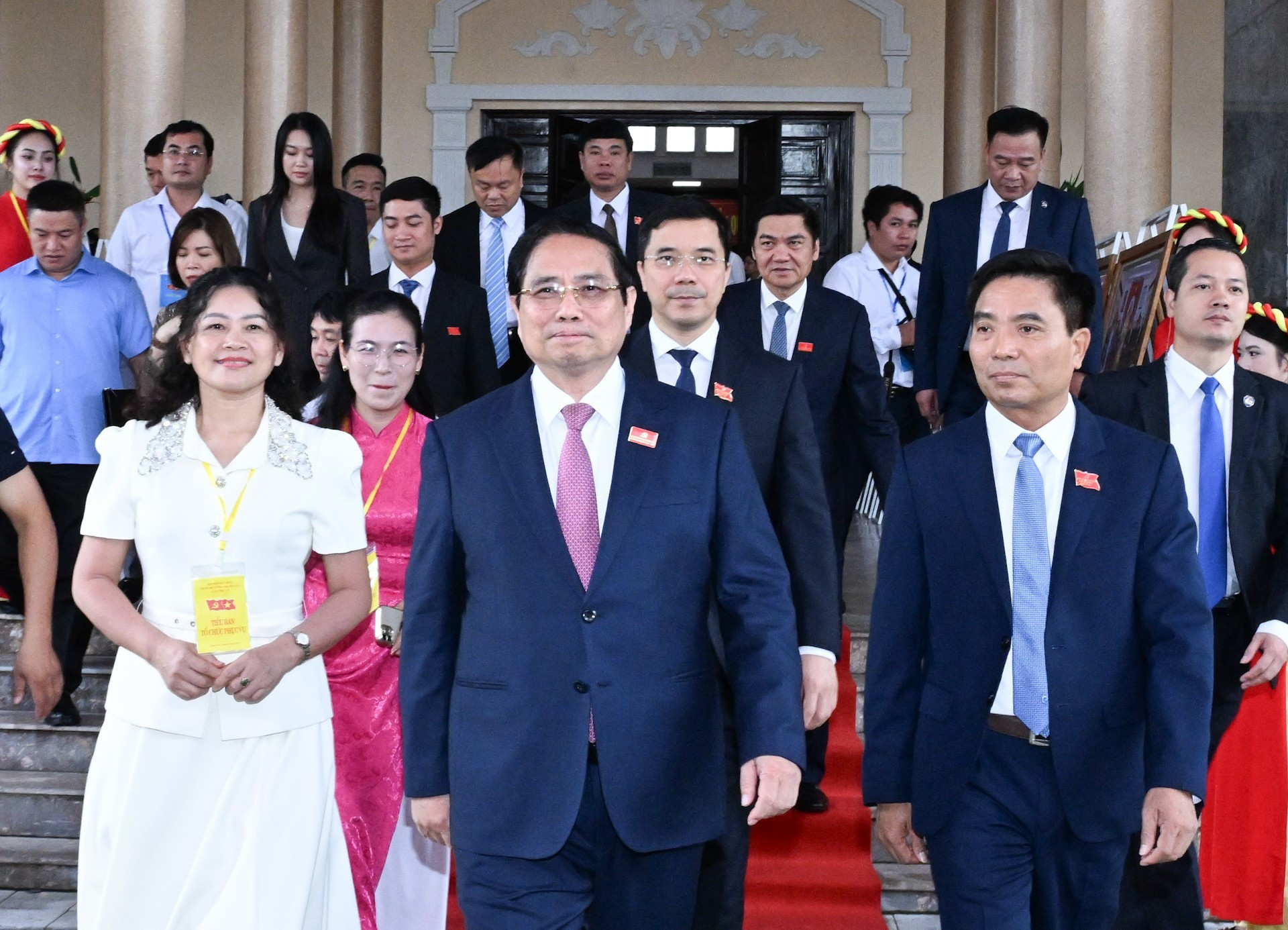 El jefe del Gobierno vietnamita, Pham Minh Chinh, asiste a la XX Asamblea del Comité del Partido Comunista de Vietnam en Thanh Hoa.