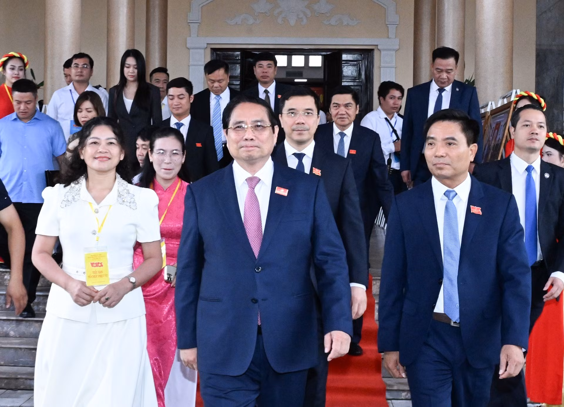 El jefe del Gobierno vietnamita, Pham Minh Chinh, asiste a la XX Asamblea del Comité del Partido Comunista de Vietnam en Thanh Hoa.