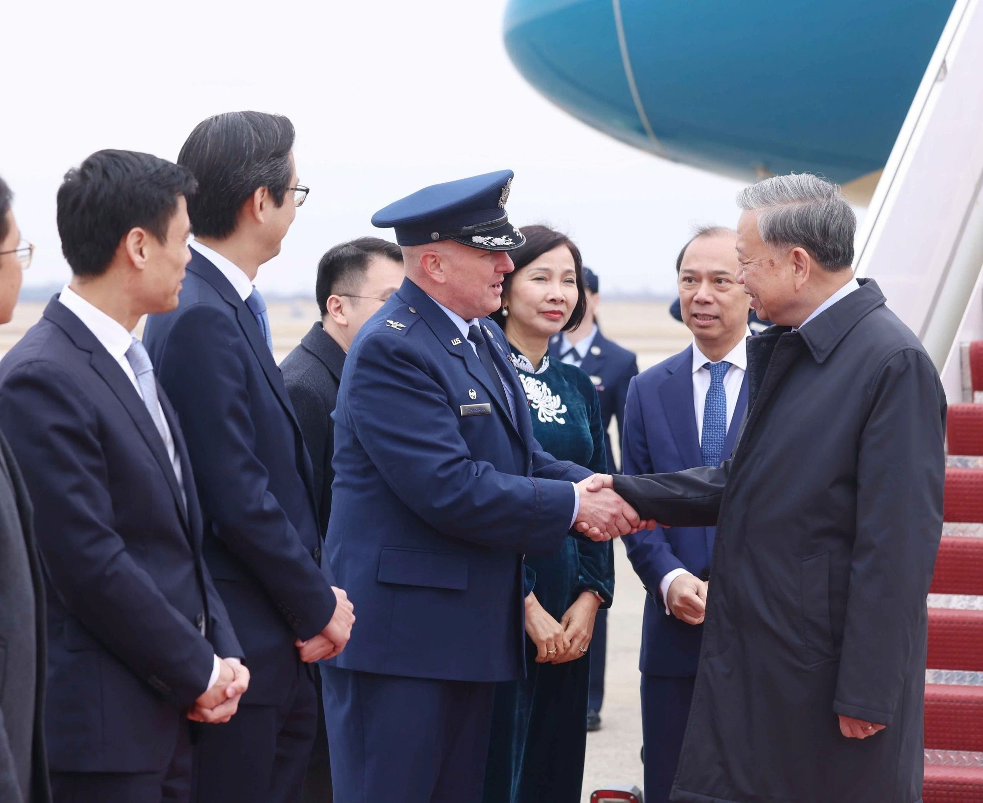 En la ceremonia de recepción al máximo dirigente partidista To Lam.