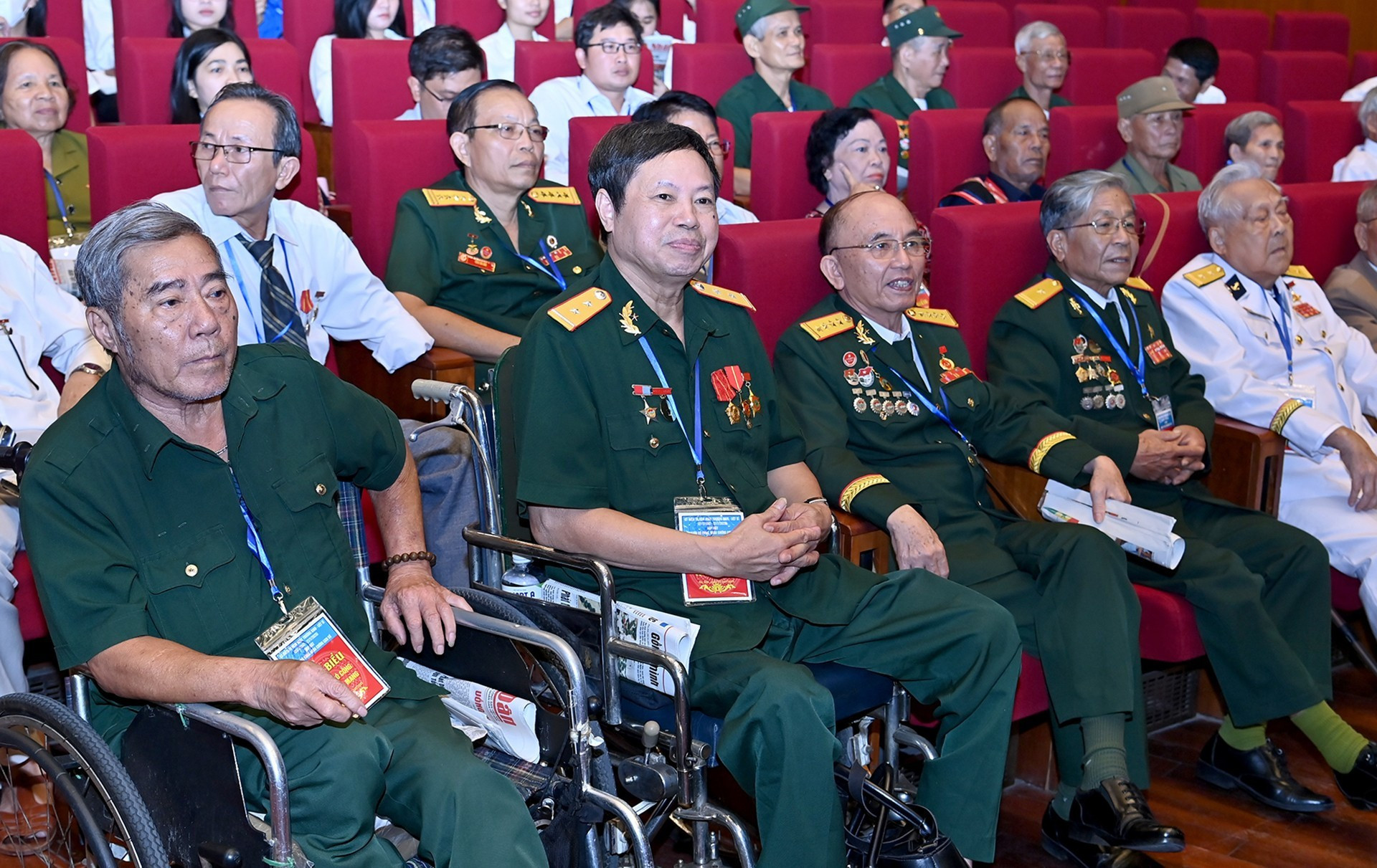 Los inválidos de guerra en el evento.