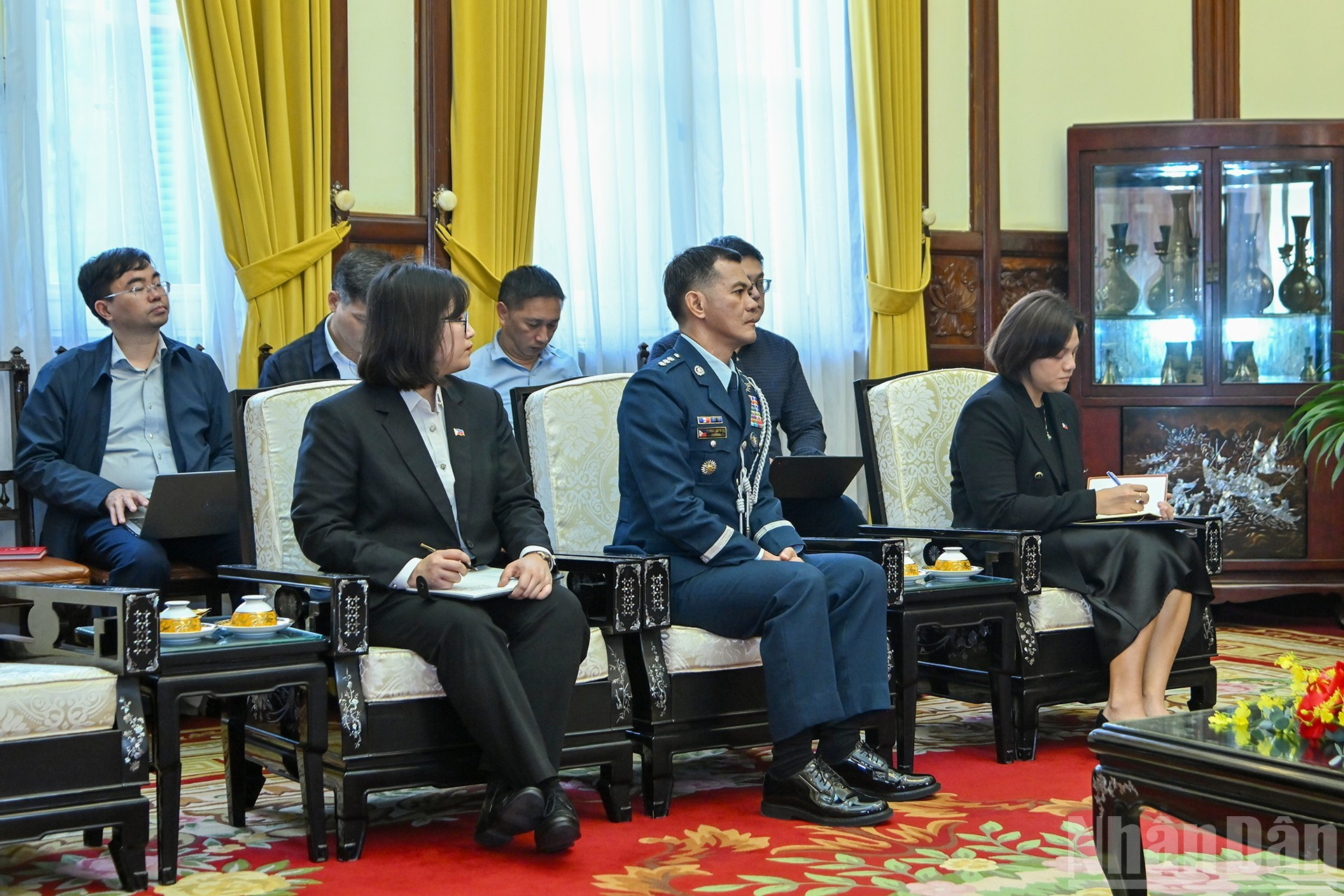 Delegados filipinos en el encuentro.