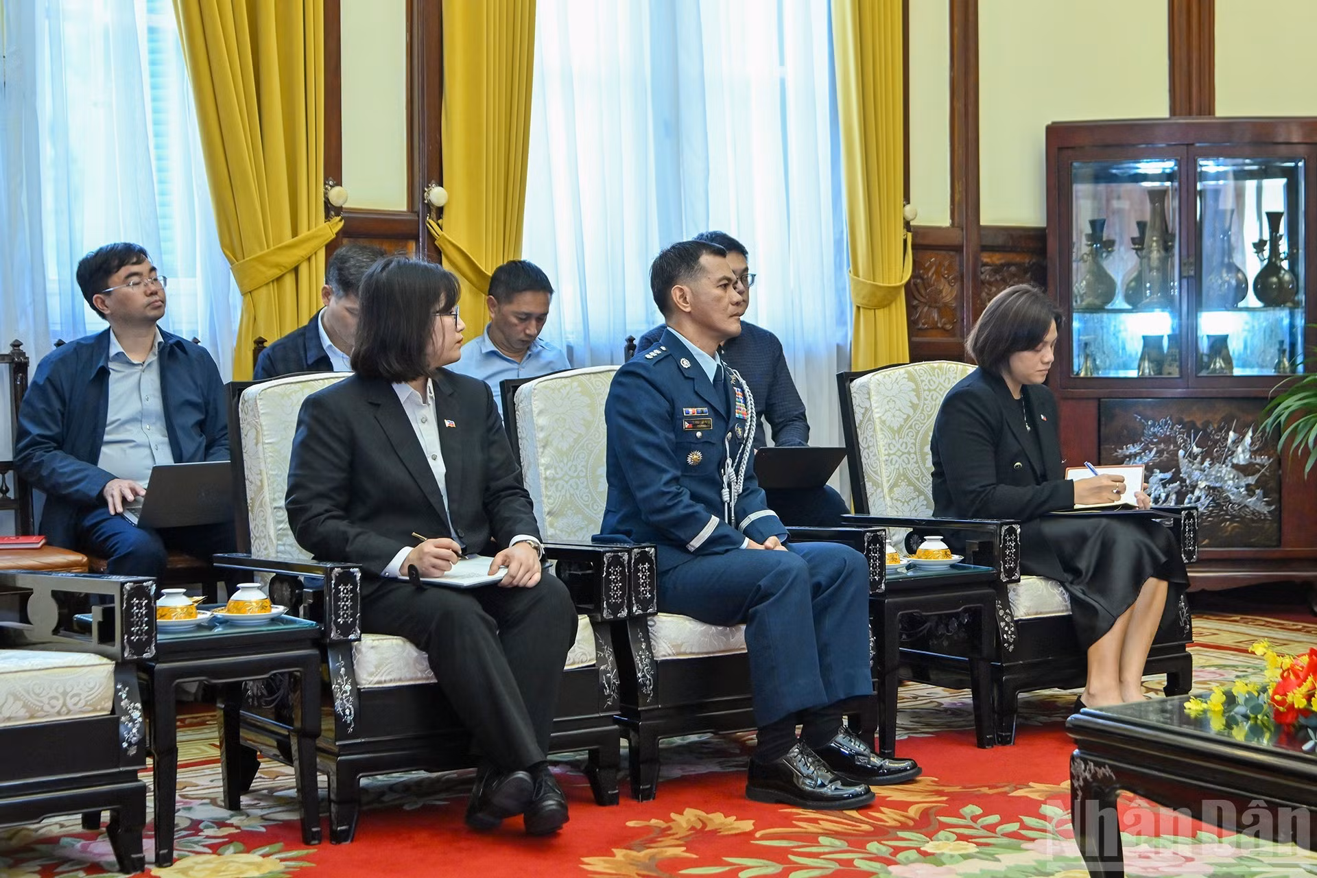 Delegados filipinos en el encuentro.