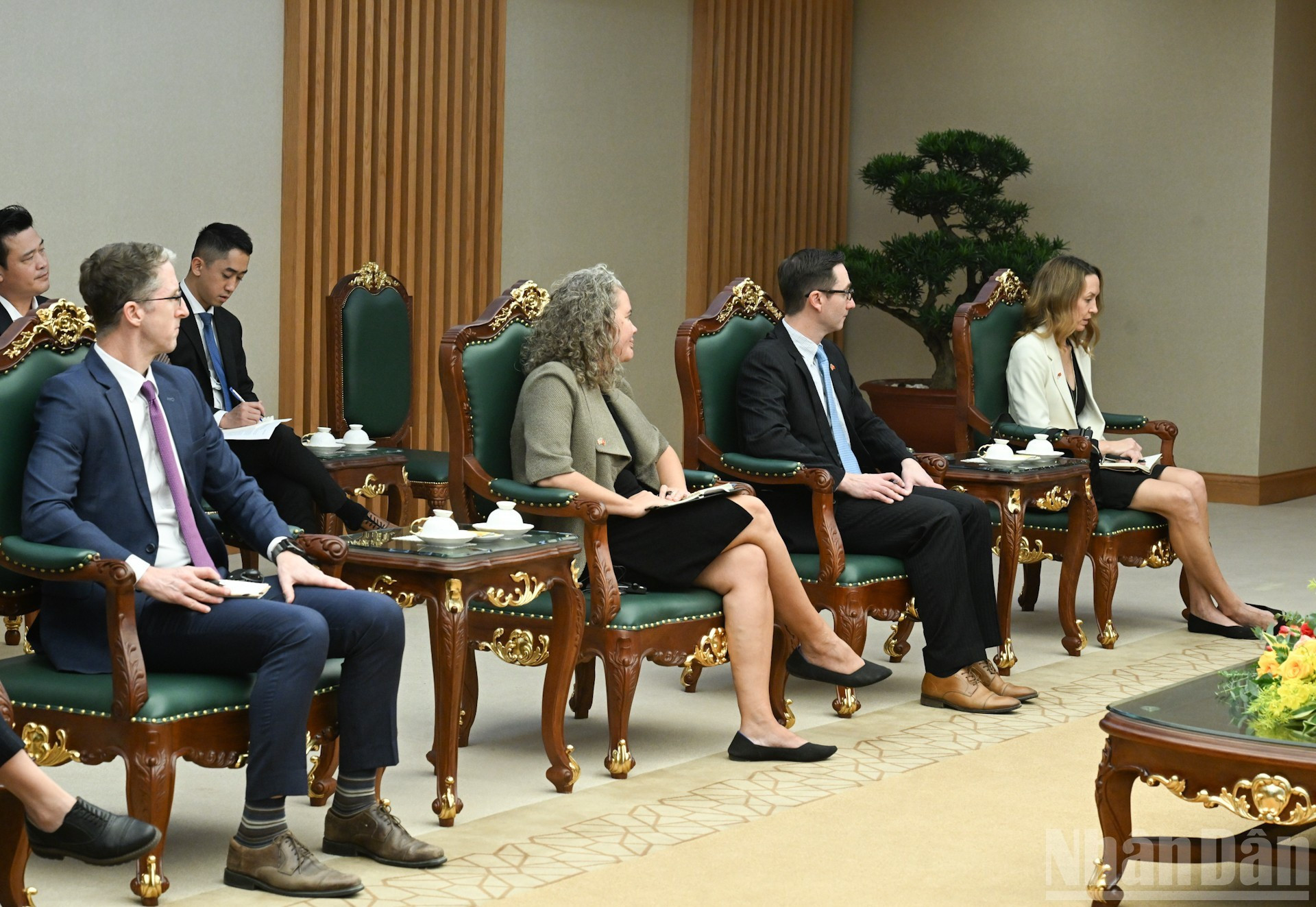 Delegados estadounidenses acuden al encuentro.
