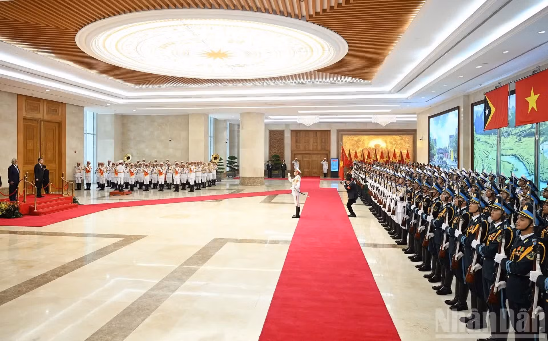 Vista de la ceremonia de bienvenida.