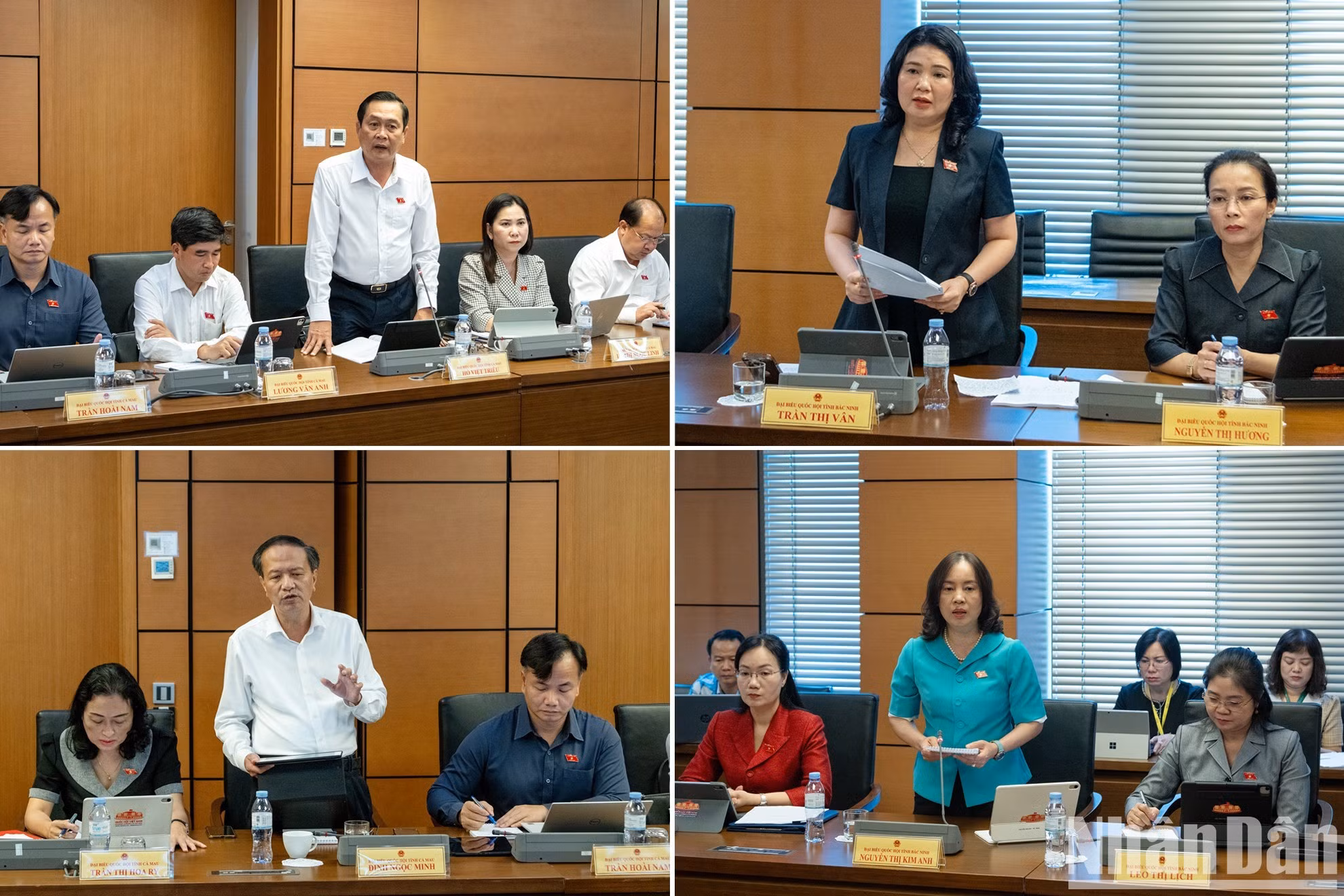 Diputados de las provincias de Ca Mau y de Bac Ninh, presentan sus opiniones. .