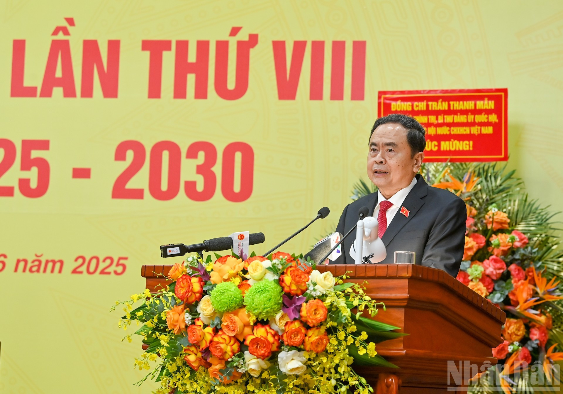 El titular de la ANV, Tran Thanh Man, toma la palabra en la cita.