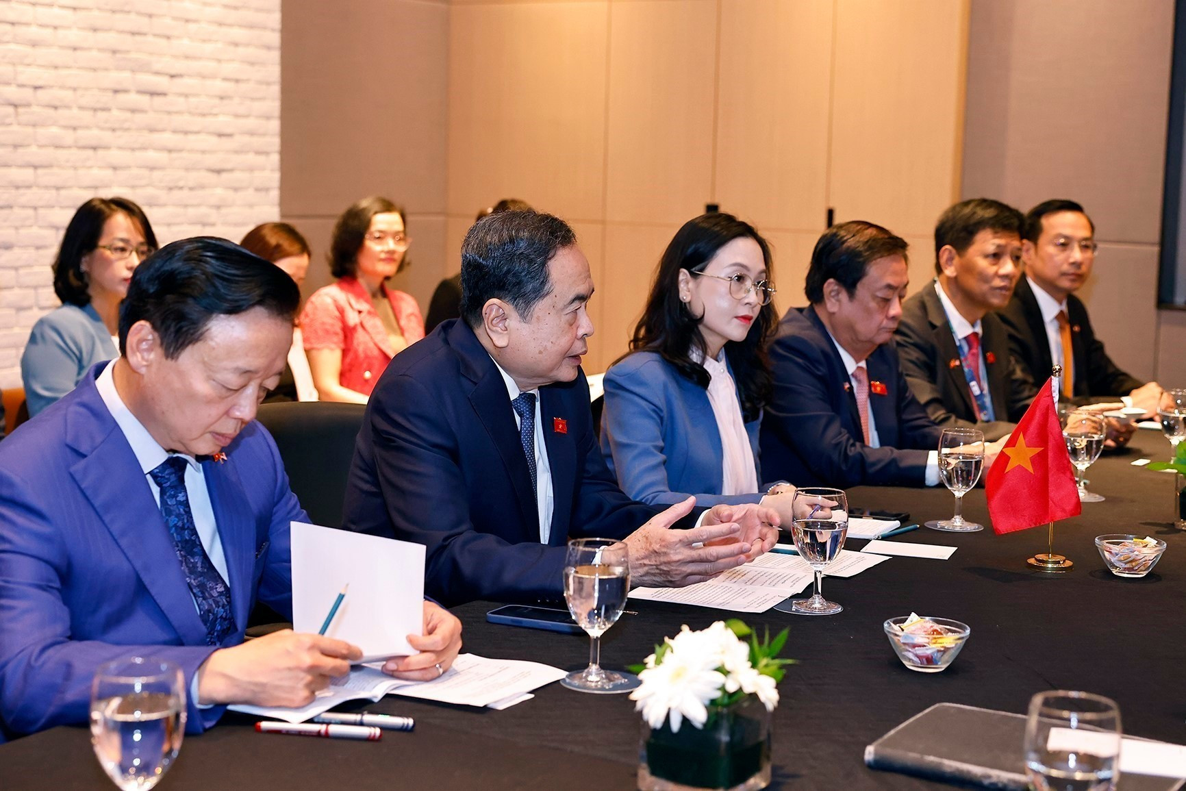 El presidente de la ANV, Tran Thanh Man, habla en la cita. El presidente de la ANV, Tran Thanh Man, habla en la cita.