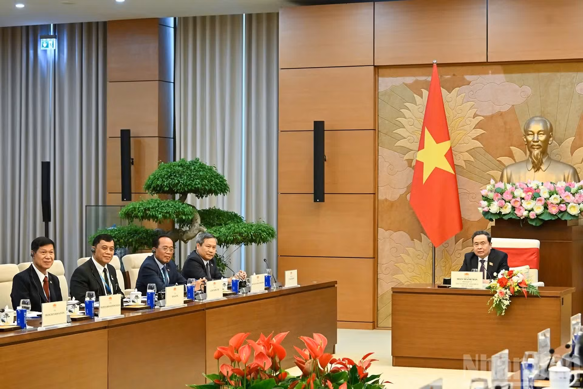 El dirigente legislativo vietnamita habla en la cita.