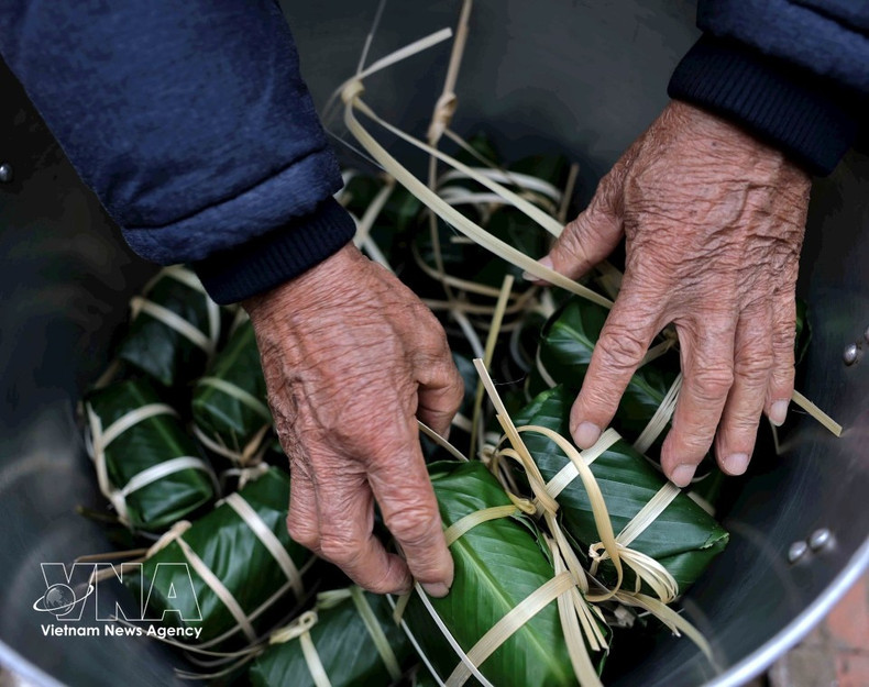 Banh Chung está imbuido de la identidad tradicional del Tet del pueblo vietnamita. (Foto: Vietnamplus)