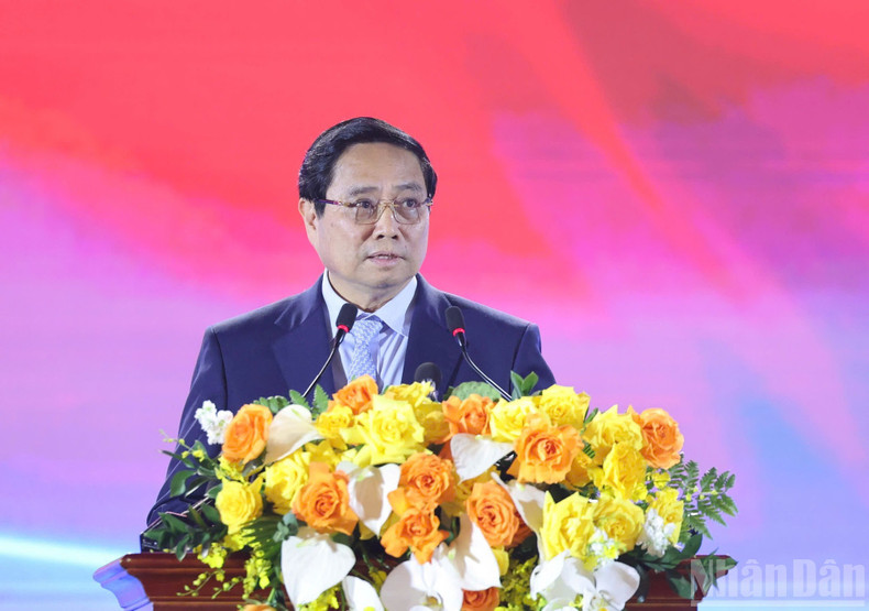 El primer ministro Pham Minh Chinh habla en la cita. El primer ministro Pham Minh Chinh habla en la cita.