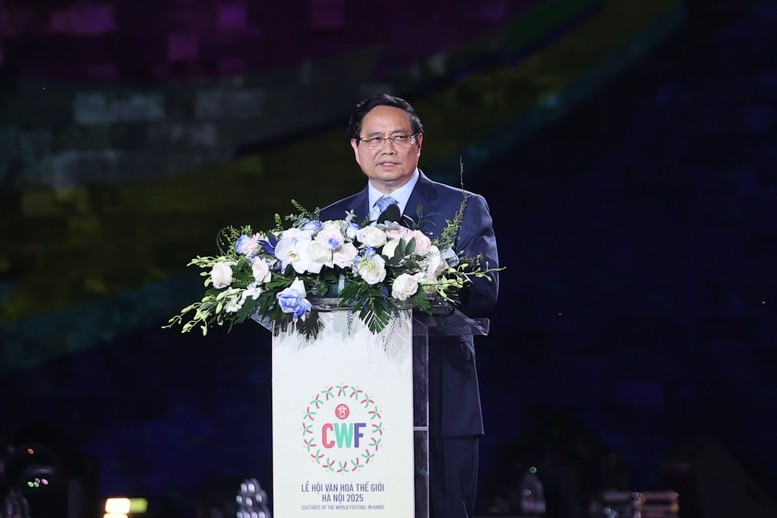 El primer ministro Pham Minh Chinh interviene en el evento. (Foto: VGP) El primer ministro Pham Minh Chinh interviene en el evento. (Foto: VGP)