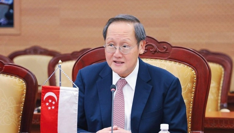 El segundo ministro de Comercio e Industria y ministro de Trabajo de Singapur, Tan See Leng, en el evento. El segundo ministro de Comercio e Industria y ministro de Trabajo de Singapur, Tan See Leng, en el evento.