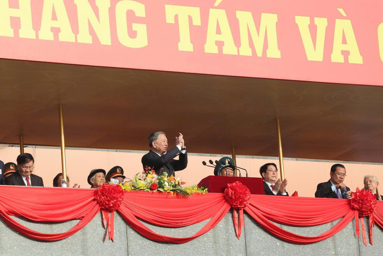 El secretario general del Partido Comunista de Vietnam, To Lam, en el acto. El secretario general del Partido Comunista de Vietnam, To Lam, en el acto.