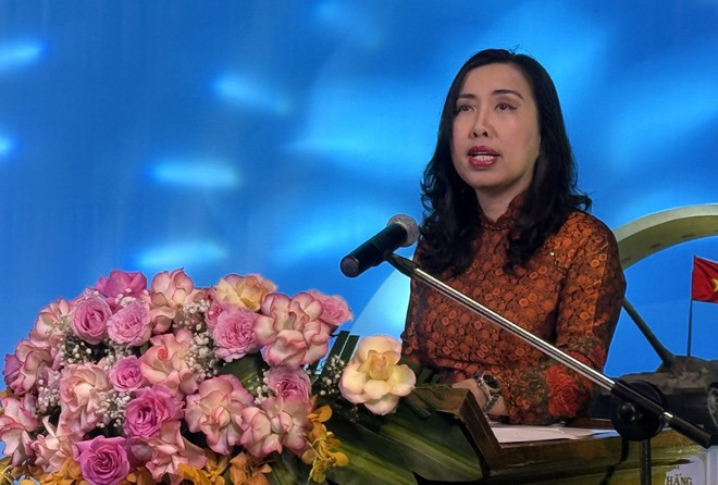 La viceministra de Relaciones Exteriores, Le Thi Thu Hang, habla en el evento (Foto: VNA) La viceministra de Relaciones Exteriores, Le Thi Thu Hang, habla en el evento (Foto: VNA)
