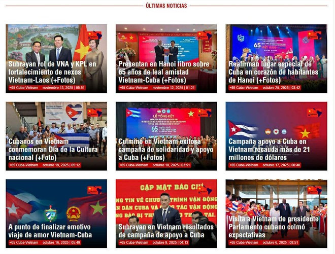 La columna publica noticias, artículos, videos y fotografías sobre las visitas bilaterales de alto nivel de dirigentes del Partido, el Estado, Ministerios, ramas y localidades de Vietnam y Cuba. (Foto: VNA)