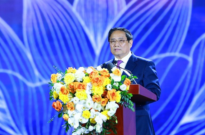El primer ministro de Vietnam, Pham Minh Chinh, interviene en la clausura (Foto: VNA) El primer ministro de Vietnam, Pham Minh Chinh, interviene en la clausura (Foto: VNA)