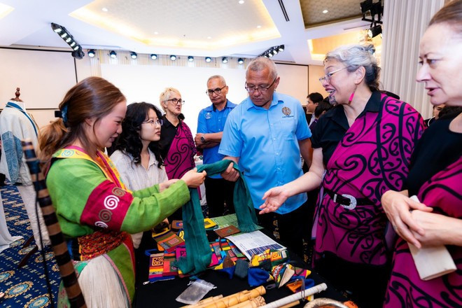 Vang Thi De en un evento internacional. (Foto: VNA)