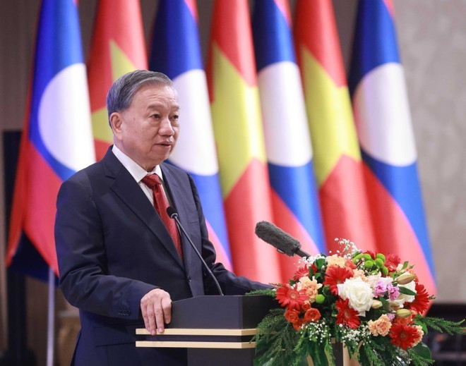 El secretario general del Partido Comunista de Vietnam, To Lam, en la ceremonia. (Foto: VNA)