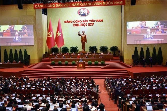 Panorama de la inauguración del XIV Congreso Nacional del Partido Comunista de Vietnam. (Fuente: VNA)