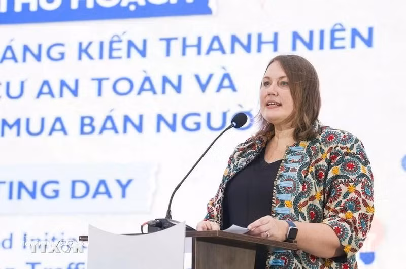 Kendra Rinas, jefa de misión de la OIM en Vietnam (Fuente: VNA)