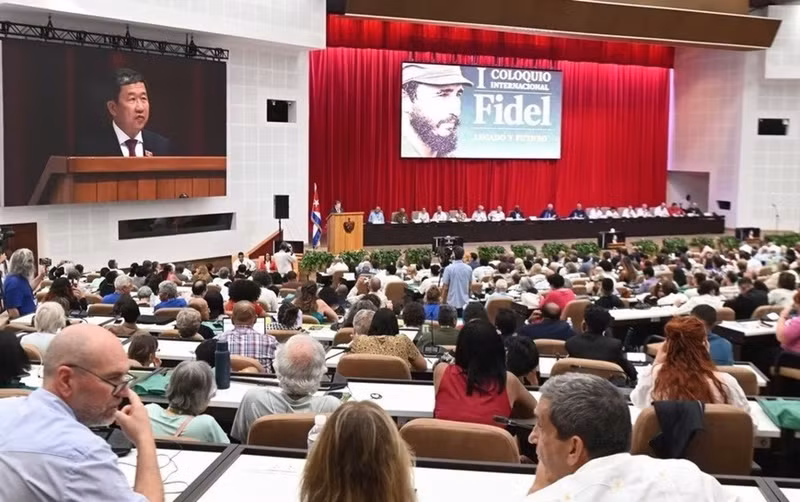 Delegación del PCV participa en seminarios internacionales por el centenario del natalicio de Fidel Castro.