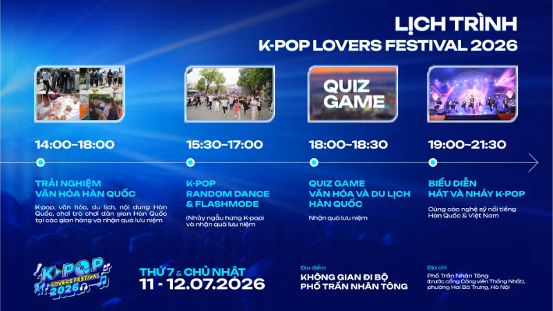 Cartel oficial con la programación del evento. (Foto: Centro Cultural de Corea en Vietnam)