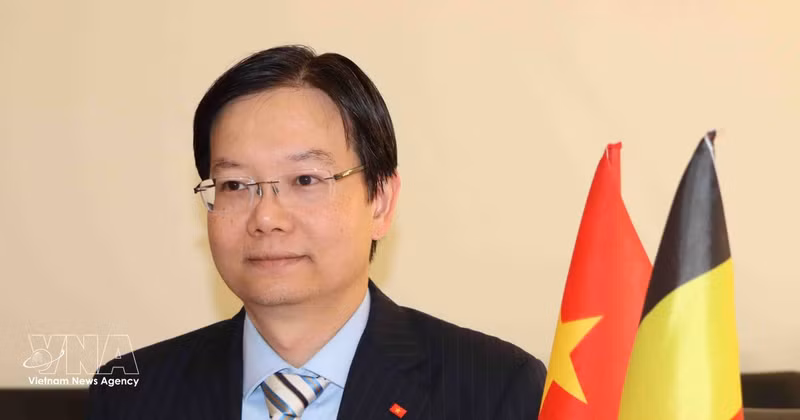 El consejero comercial de Vietnam en Bélgica y la UE, Tran Ngoc Quan (Foto: VNA)