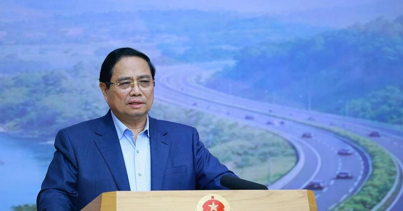 El primer ministro de Vietnam, Pham Minh Chinh, habla en el evento (Fuente: VNA)