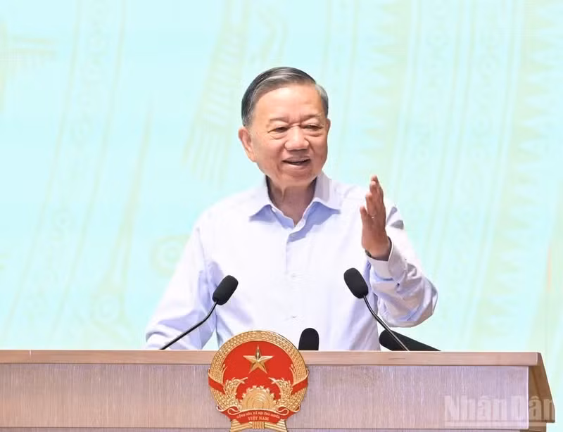 El secretario general del Partido Comunista y presidente de Vietnam, To Lam, interviene en la cita.