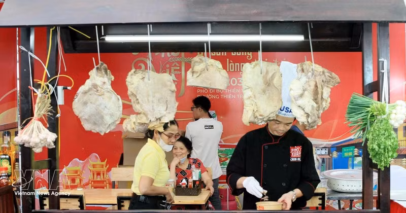 En el festival del Pho 2026. (Fuente: VNA)