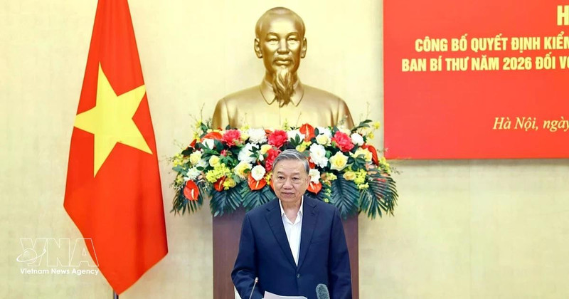 El secretario general To Lam habla en la cita (Fuente: VNA)