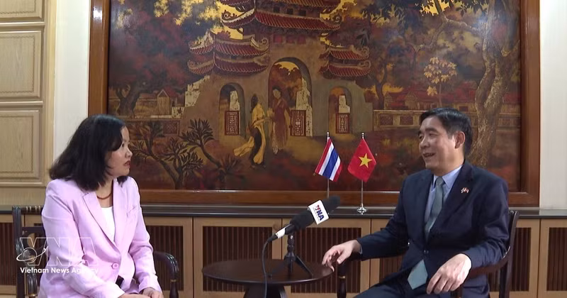 El embajador de Vietnam en Tailandia, Pham Viet Hung, en la entrevista. (Foto: VNA)