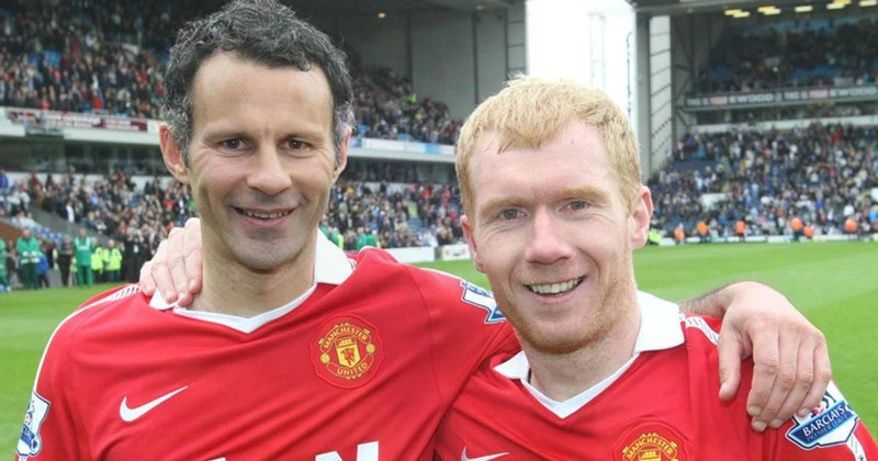 Ryan Giggs y Paul Scholes, leyendas de Manchester United. (Foto: skysports.com) 